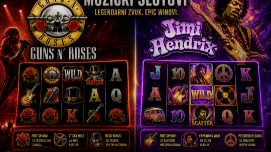 Muzički slotovi: Guns N’ Roses i Jimi Hendrix kao kazino spektakl